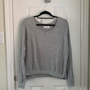 Super Soft - Velvet Grey Waffle Sweater